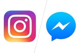 Instagram and Facebook Messenger icons